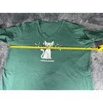 Life is Good Women's Lit Up Cat Christmas Lights Green Long Sleeve Crusher Vee Photo 4