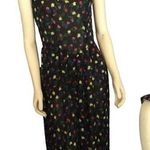 American Vintage Vintage Y2K Floral black Sheer Sleeveless Dress with red & yellow tulips size 8 Photo 1