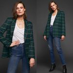 ANINE BING  Madeline Blazer In Green Plaid Size Medium Photo 10