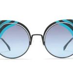 Fendi  53mm Cat Eye Sunglasses Blue Photo 0