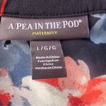 A pea in the pod  Sheer Floral Button Down Maternity Blouse Size L Photo 12