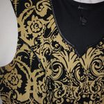 Lane Bryant  26 Black Gold Leather Trim Dress Plus Photo 3