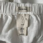 Joie  Cropped Pants 100% Linen White M Drawstring Capri Lace Trim Beach Resort Photo 6