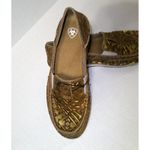 Ariat New Cruiser Loafer Shoes 6 Leather Embossed Blanket Metallic Brown Womens Photo 2