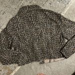 Free People Leopard Print Cropped Denim Jacket Photo 4