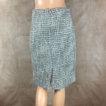 J.Crew Wool Blend Ivory Metallic Tweed Pencil Skirt Size 2 Photo 4
