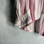 Terra & Sky  Women's Pink Striped Button Down Shirt1X Photo 3