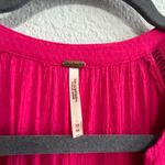 Free People Go Lightly V-Neck Swing Dress Medium Hot Pink Boho Soft Grunge Chic Photo 6