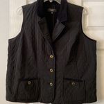 Talbots  Women Petite 1XP Vest long 24” bust42”black excellent condition Photo 3