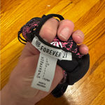 Forever 21  Sports Bra Strappy Black Pink Large Photo 3