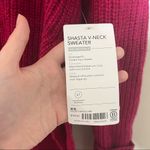 Athleta NWT Shasta V Neck Sweater Oversized Pink Wool Blend XS Photo 6