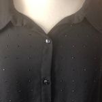 Black‎ rhinestone formal blouse top shirt Black Size 3X Photo 2