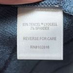 Garnet Hill  Slate‎ Blue Navy Striped Tunic XL Hankerchief Hem Boho Popover Photo 6