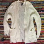 Rue 21 White Distressed Cardigan Photo 0