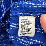 kim rogers NWT  Curvy Long Sleeve Button Down Shirt Cotton Blue Stripe Women's 1X Photo 4