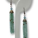 Boho Bohemian Beaded Tassel Drop Hook Retro Earrings Photo 1