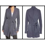 Barefoot Dreams 💕💕 CozyChic Drape Rib Cardigan Ultra Lite Pacific Blue XL Photo 1