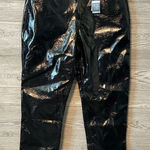 Abercrombie & Fitch Abercrombie Curve Love 90s Straight Ultra High Rise Pant Vegan Leather 26 2S Photo 0