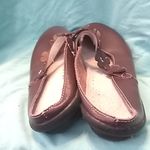 Ladies leather slides European 39 Size 8 Photo 3