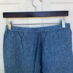 Soft Surroundings Pants Linen Wide Leg Blue Small Photo 4