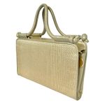 Stuart Weitzman Vintage  Shimmering Leather Woven Straw Evening Bag Satchel Photo 10