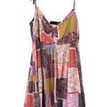 VICI Flowy Boho Bohemian Patchwork Hippie Mini Dress Size Large Photo 4