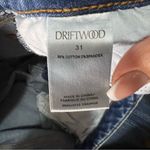 Driftwood Jackie High Rise Distressed Knee Skinny Denim Jeans Photo 8
