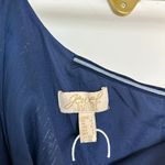 Badgley Mischka Alice Long Sleeve One Shoulder Gown in Navy Size US 2 Photo 5