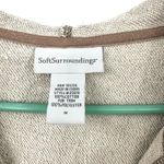 Soft Surroundings  Size Medium Long‎ Sleeve Hoodie Tan Fur Trim Sweater Oversized Photo 2