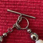 Park Lane Vintage necklace silver medallion with silver & grayish beads EVC Photo 6