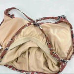 Kona Sol Kona‎ Sol Women’s Mauve/White Floral Side Ruched Ties Swimsuit Size M Photo 7