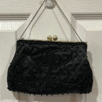 Vintage Black Beaded Evening Clutch Photo 0