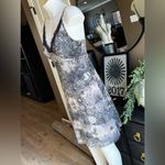 Wall Flower Grey White Black Stretch Camisole Slip Dress Size Medium Photo 3