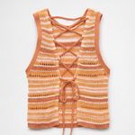 American Eagle Lace-Up Back Sweater Tank Top Photo 5