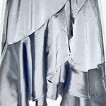 None black satin wrap-style dress Photo 3