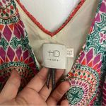 HD in Paris Anthropologie— Pink and Green Sleeveless Scoop Neck Sundress Photo 2