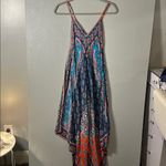 Tolani Multicolor Boho Paisley Handkerchief Hem Midi Dress 100% Modal Photo 2