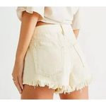 We The Free Free People SZ 28 Loving Good Vibrations Jean Shorts Button-Fly Hi-Rise Yellow Photo 2