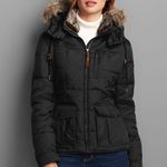 Eddie Bauer • Yukon Classic Down Jacket black puffer quilted hood faux fur Photo 0