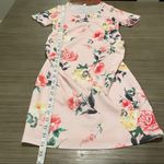 Pinkblush Pink Floral Fitted Ruched Short Sleeve Maternity Dress Size S Photo 10