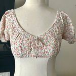 Princess Polly NWT floral milkmaid puff sleeve crop top Photo 3