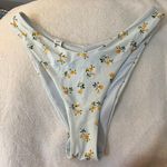 Aerie Blue Floral Cheeky Bikini Bottoms Photo 0