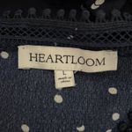 Heartloom  Shirt Womens‎ Large Blue White Polka Dot Peplum Blouse Career Casual Photo 6