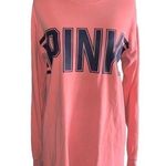PINK - Victoria's Secret Victoria Secret PINK Long Sleeve Pullover Top Pink With Black Logo SP Photo 0