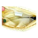 Liz Claiborne VINTAGE  WOVEN KNIT SHOULDER BAG PURSE TAN‎ BEIGE Y2K BOHO Photo 4