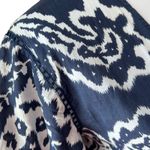 La Plage Dress Medium 100% Cotton Coverup Midi Resort Bohemian Crochet Cruise Blue Photo 7