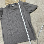 Cyrus RAYA by  Cable Knit Sweater Ruffle Longsleeve Heather Gray S Photo 13