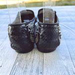 Donald Pliner DEBBI Suede Studded Flat Shoes Black Silver Women’s Size 6 Artsy Photo 2