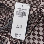 Abercrombie & Fitch Abercrombie Women’s Medium Brown Checkered Trapeze Mini Dress New NWT Photo 4