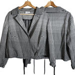 Akris Punto Polka Dot Blazer Jacket Women's 16 Black White Cropped Designer Chic Photo 0